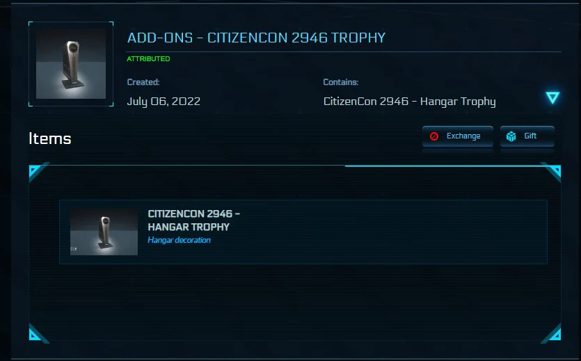 Citizencon 2946 Hangar Trophy - Image 2