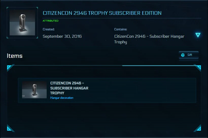 Citizencon 2946 Subscriber Trophy - Image 2